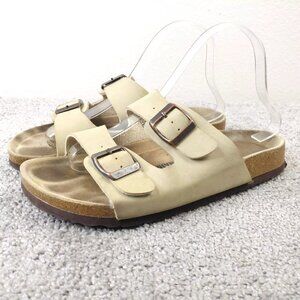 Cushionaire Sandals Womens Size 9 Shoes Lane Cork Footbed Tan Beige Buckle